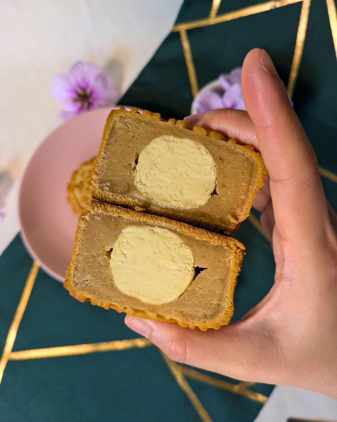 Salted Egg Yolk + Lotus Paste Mooncake Year of the Snake
