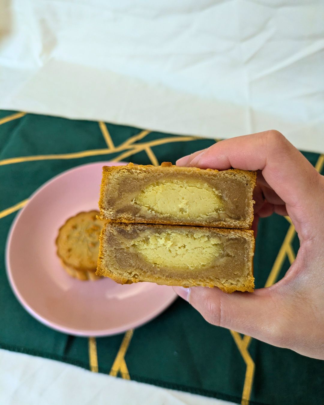Salted Egg Yolk + Lotus Paste Mooncake Year of Horse